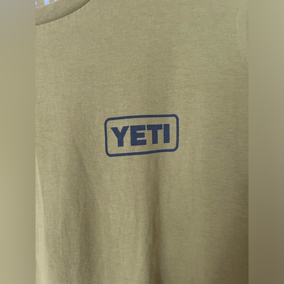 YETI BUILT FOR THE WILD SHORT SLEEVE T-SHIRT Green Size Medium - Picture 4 of 9